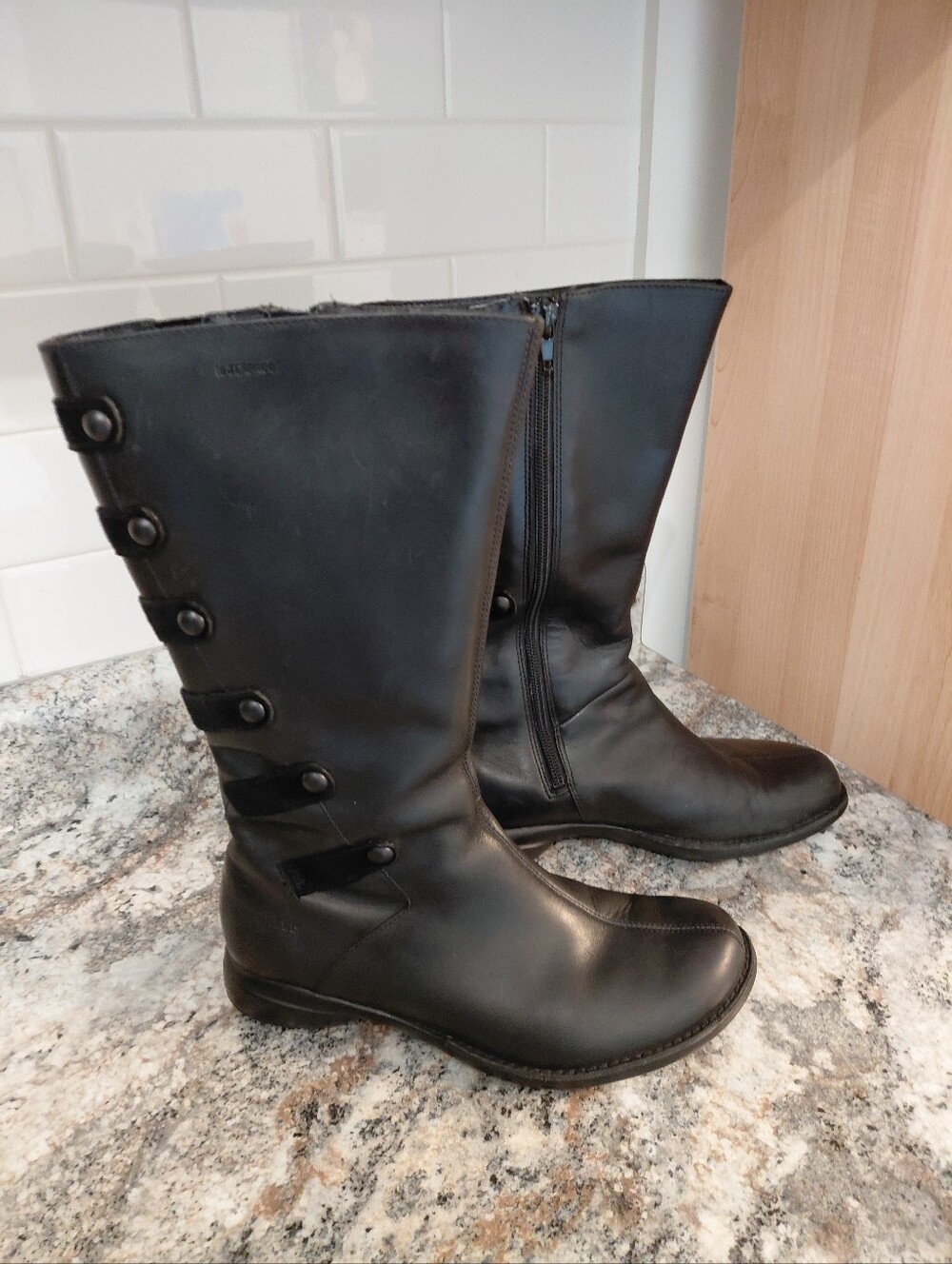 Merrell Tetra Black Mid-Calf Waterproof Winter Boots